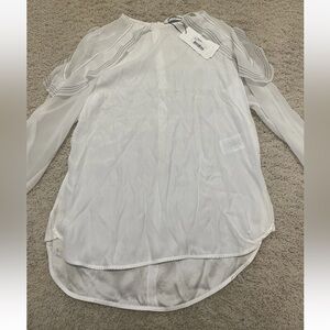 Sandro Paris NWT Ecru Kala Top long Sleeve Blouse